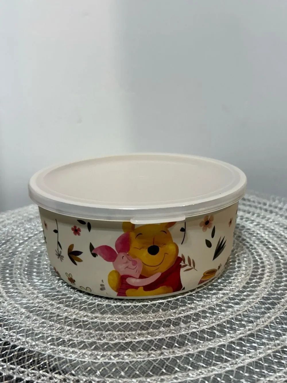 Disney Winnie The Pooh Bamboo Bowl with Lid NWT